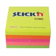 POST-IT CUBO NEON 76X76 + SEGNAPAGINA